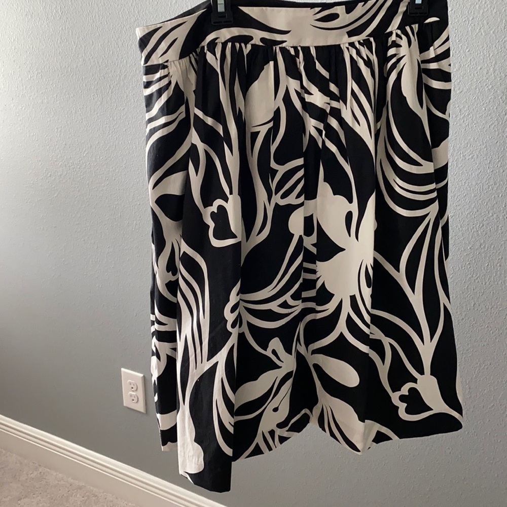 Black and White Midi Skirt